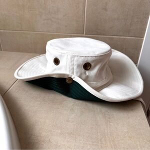 TILLEY Vintage Wanderer Hat Natural Green 6 7/8 CANVAS DUCK HAT ENDURABLES Small